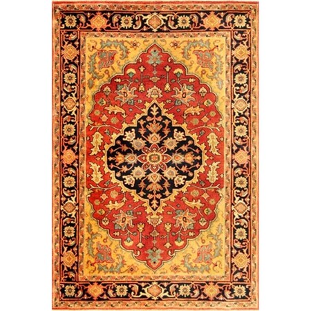 Safavieh 4 x 6 ft. Small Rectangle Traditional Heriz Red and Multicolor Hand Knotted Rug HRZ101A-4